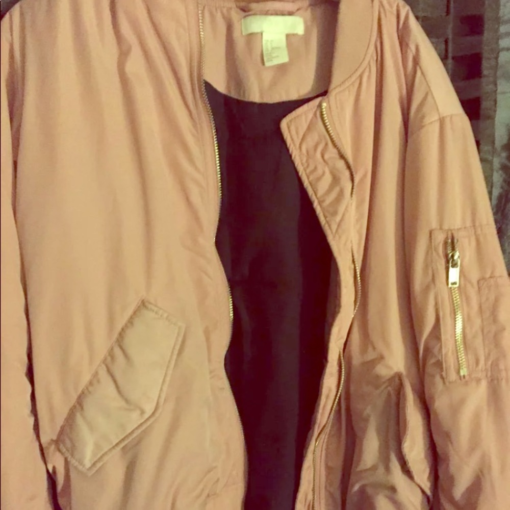 Blush pink bomber!